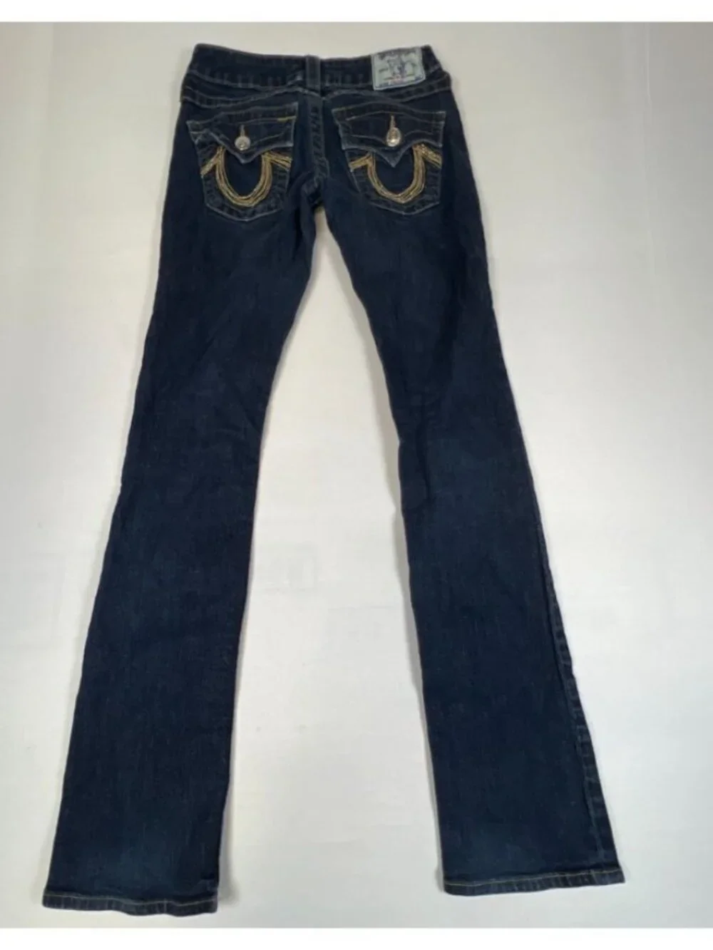 Vintage True Religion Women’s Size 25 Straight Leg Jeans Dark Wash Made in USA - Picture 2 of 10